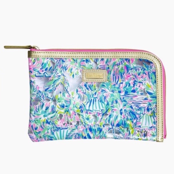 NWT NIB Lilly Pulitzer Agenda Bonus Pack Blue Ibiza Cabana Cocktail Pouch - Picture 1 of 2